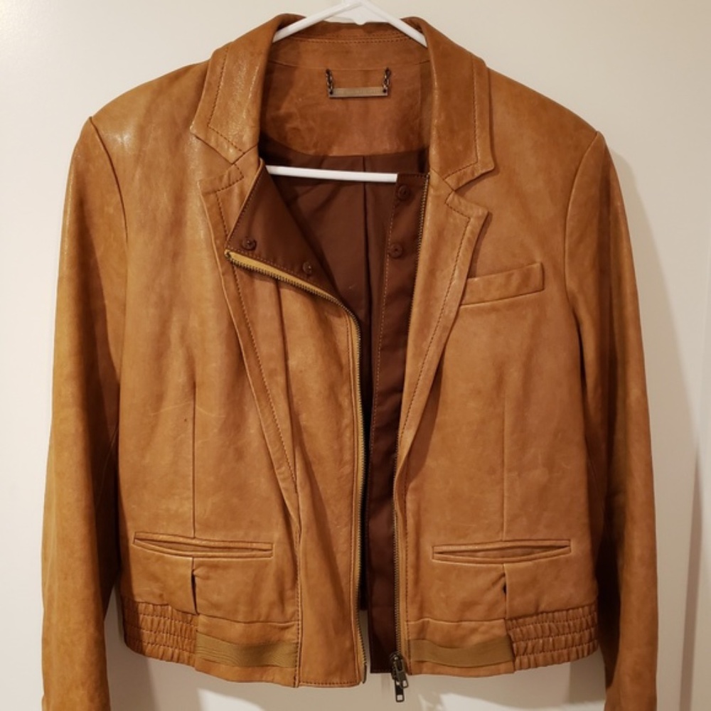 Diane von Furstenberg like NEW Leather Moto Jacket
